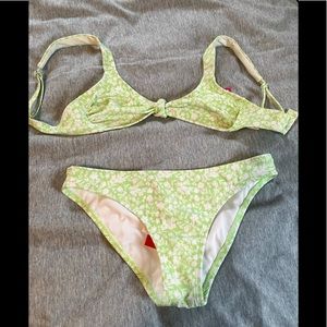 NWT green floral bikini